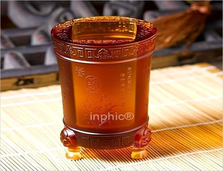 INPHIC-宗教 古法琉璃筆筒 四季平安 送長輩老人高檔擺飾