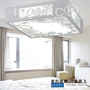 INPHIC-羊皮壓克力木藝雕花吸頂燈具臥室燈客廳燈飾