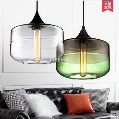 INPHIC-北歐簡約玻璃罩復古酒吧臺餐廳燈具單頭咖啡廳金魚缸吊燈　D款