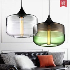 INPHIC-北歐簡約玻璃罩復古酒吧臺餐廳燈具單頭咖啡廳金魚缸吊燈　D款