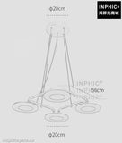 INPHIC-客廳簡約後現代北歐臥室餐廳吊燈LED燈具-56cm黑白兩色可選