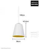 INPHIC-吊燈黑白吧台LED燈簡約餐廳燈具燈具北歐裝潢-36cm