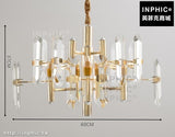 INPHIC-客廳飯店後現代簡約水晶柱餐廳臥室吊燈燈具-8燈