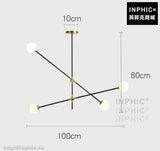 INPHIC-多頭燈臥室簡約分子吊燈後現代燈具客廳玻璃球餐廳-4燈
