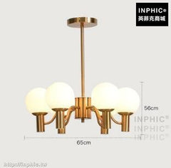INPHIC-後現代吊燈燈具玻璃罩簡約客廳多燈美式臥室吸頂燈餐廳-6燈