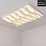 INPHIC-客廳北歐簡約燈具餐廳燈LED燈臥室現代長方形LED吸頂燈幾何-6燈