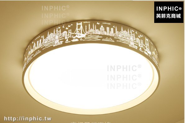 INPHIC-臥室燈客廳現代簡約幾何書房間北歐LED燈led吸頂燈燈具-圓形78cm