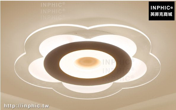 INPHIC-Led燈現代幾何燈具主臥室燈北歐兒童房餐廳燈Led吸頂燈花形簡約-53cm中款