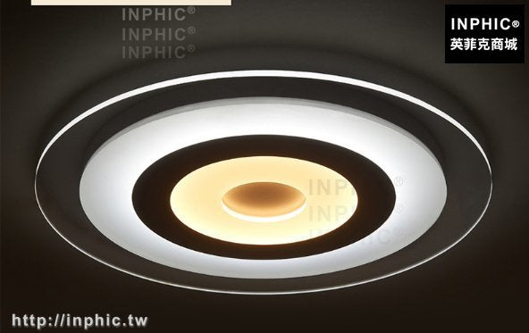 INPHIC-簡約燈具北歐餐廳燈LED燈led吸頂燈主臥室燈圓形現代客廳幾何書房-直徑40cm