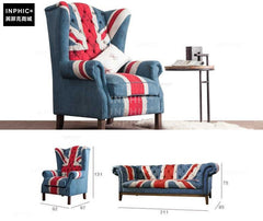 INPHIC-復古帆布手工英國旗老虎椅