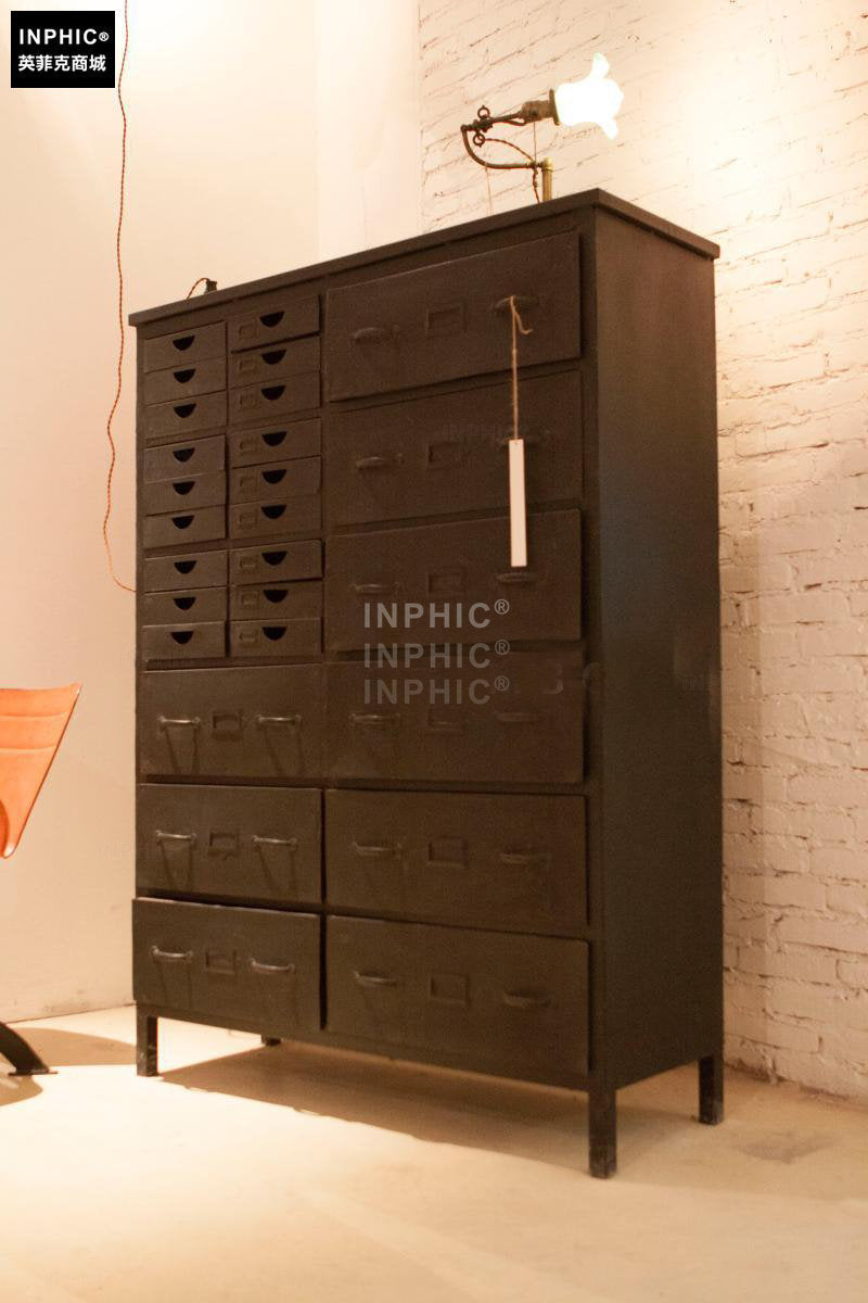 INPHIC-美式工業風 LOFT鐵製復古陳列櫃 檔案櫃 收納櫃