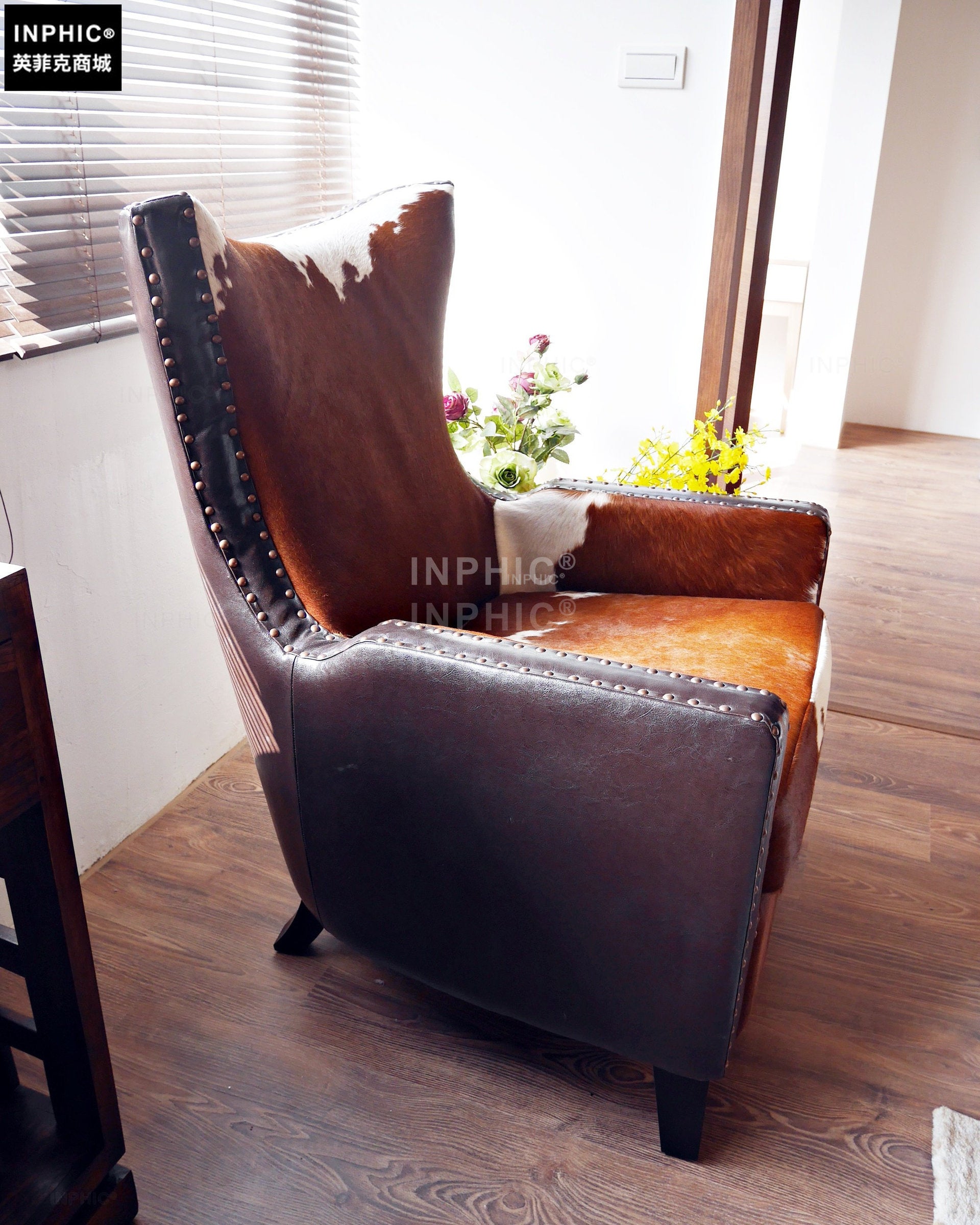 INPHIC-特殊牛皮 造型主人椅 皮沙發