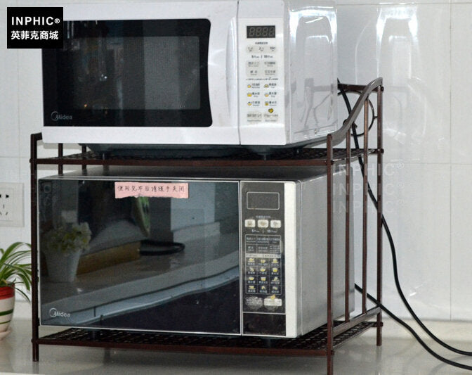 INPHIC-鐵藝微波爐架子 落地置物架多層烤箱架 多功能廚房收納層架