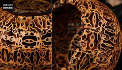 INPHIC-核桃盤香爐 銅香插香薰爐 實木質檀香爐熏香塔香爐香盒-鏤空核桃盤香爐