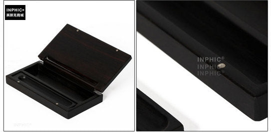 INPHIC-紅木線香盒 黑檀木質香插線香爐臥香爐 實木翻蓋便攜香板