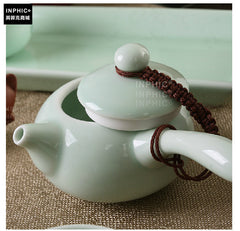 INPHIC-汝窯開片茶具四件套 青瓷茶壺健康陶瓷茶杯餐具套裝