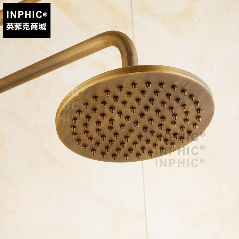 INPHIC-復古花灑 全銅仿古花灑 歐式淋浴花灑龍頭套裝可升降增壓出水