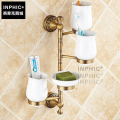 INPHIC-歐式牙刷杯架仿古 活動杯架 漱口杯 旋轉杯架 浴室牙刷杯架三四杯