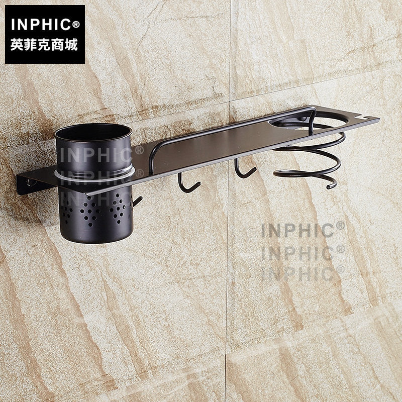 INPHIC-黑色吹風機架壁掛 黑古銅色電吹風機架浴室置物架壁掛收納風筒架