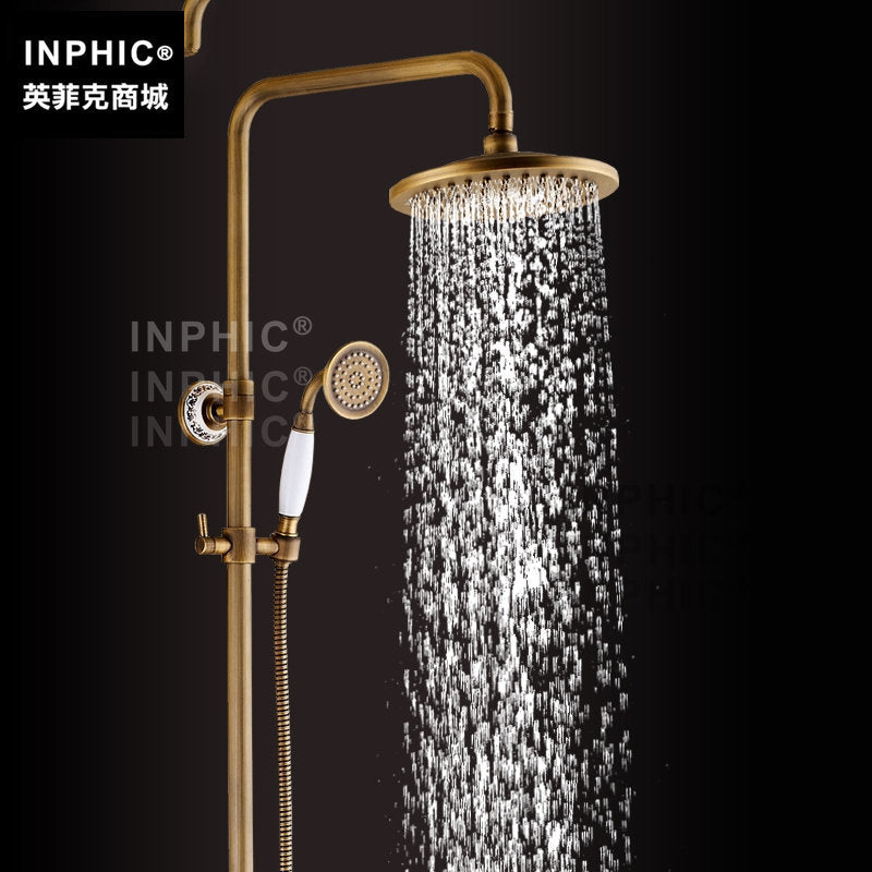 INPHIC-仿古花灑 淋浴花灑套裝 全銅 浴室 冷熱 淋浴 水龍頭 淋浴器