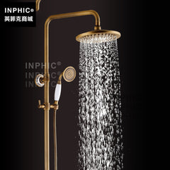 INPHIC-仿古花灑 淋浴花灑套裝 全銅 浴室 冷熱 淋浴 水龍頭 淋浴器