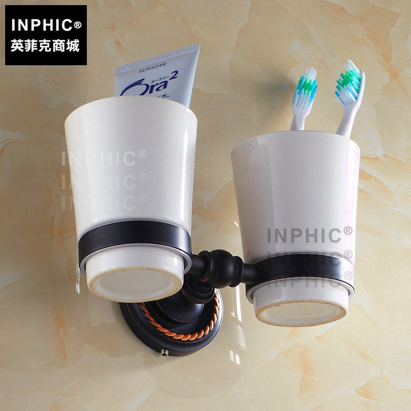 INPHIC-黑古銅 牙刷架 漱口杯架 刷牙杯架 杯子架 杯架 口杯架 浴室