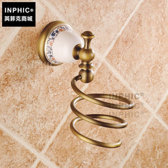 INPHIC-吹風機支架 仿古 歐式 復古 電吹風機置物架 全銅陶瓷全銅