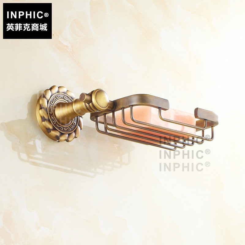 INPHIC-全銅仿古肥皂盒香皂架 歐式雕花肥皂網肥皂盒 衛浴五金壁掛擺飾加厚豪華