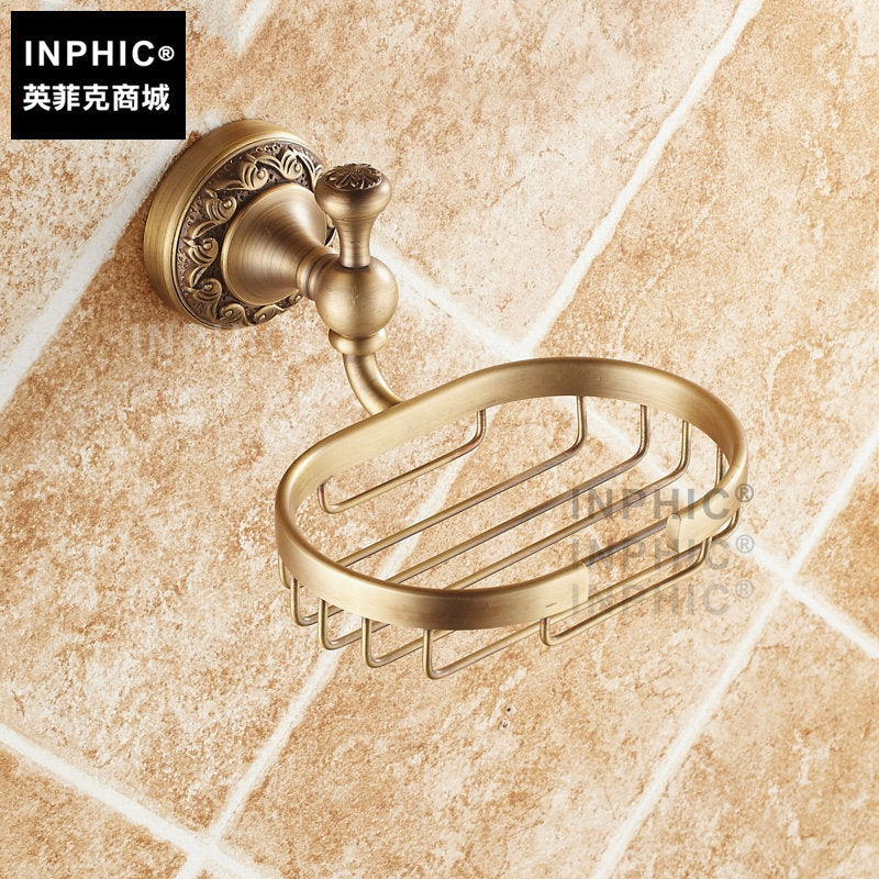 INPHIC-全銅仿古肥皂盒香皂架 歐式肥皂網肥皂盒 衛浴五金壁掛擺飾加厚豪華