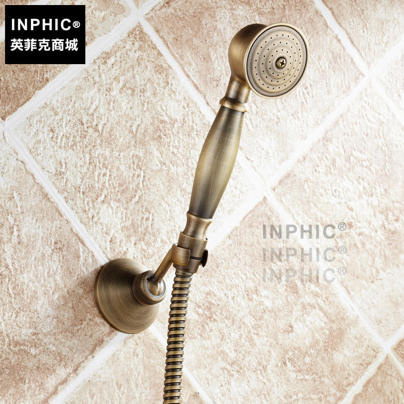 INPHIC-全銅仿古淋浴花灑套裝水頭 復古歐式冷熱簡易淋浴器單頭花灑套裝