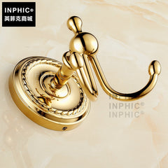 INPHIC-全銅 歐式雕花衣鉤 掛衣鉤 浴巾毛巾掛鉤 排鉤 金色衣鉤