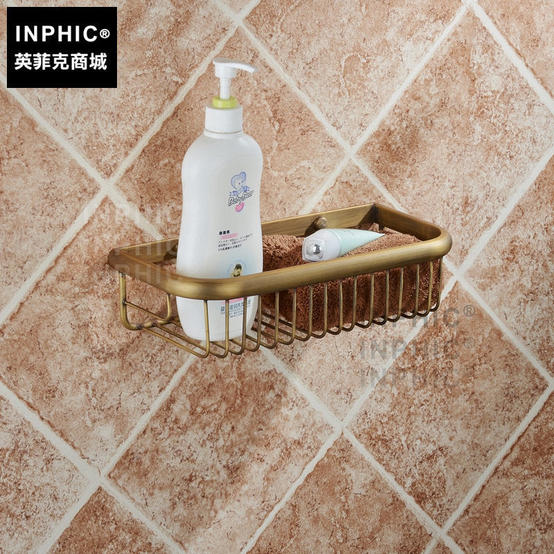 INPHIC-仿古網籃 歐式復古衛浴壁掛擺飾 浴室置物架 全銅廁所壁掛擺飾 五金壁掛擺飾