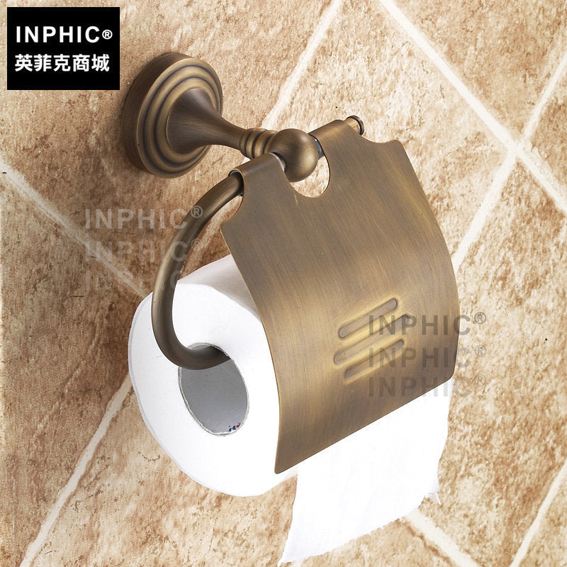 INPHIC-仿古廁紙架全銅 紙巾架 廁所紙巾盒卷紙 衛浴五金壁掛擺飾