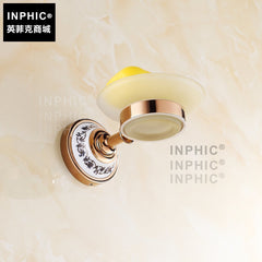 INPHIC-仿古玫瑰金肥皂網架 歐式香肥皂盒 青花瓷皂網 金色肥皂架