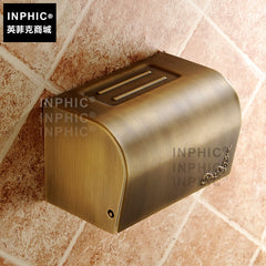 INPHIC-仿古全銅廁紙盒 草紙盒 廁所 紙巾架 卷紙架 歐式防水廁紙盒