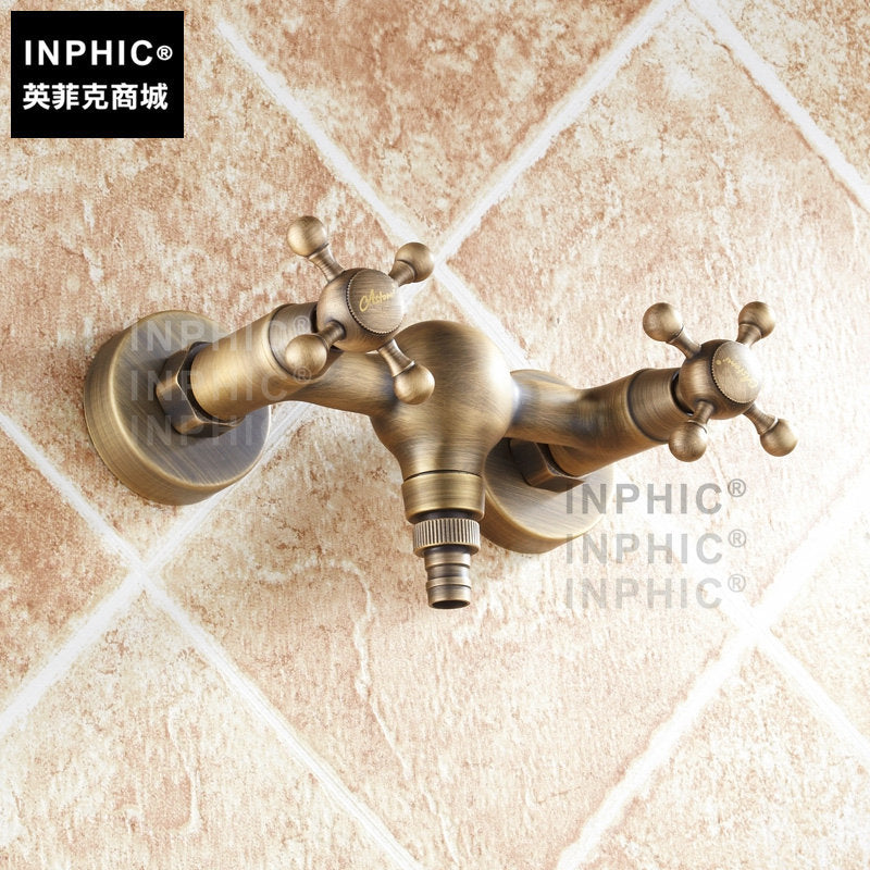 INPHIC-仿古 洗衣機龍頭 全銅 冷熱 洗衣機混水閥 洗衣機龍頭