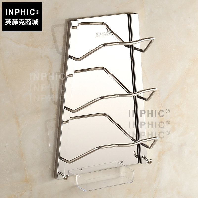 INPHIC-304不鏽鋼鍋蓋架帶接水盤掛架砧板架菜板廚房用品置物架