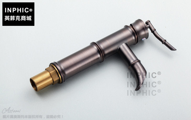 INPHIC-歐式黑仿古全銅洗臉臺下臉盆冷熱水龍頭