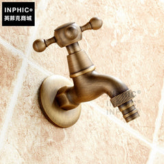 INPHIC-歐式全銅4分洗衣機龍頭 復古加長快開入墻水嘴加厚單冷水龍頭