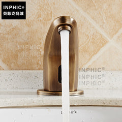 INPHIC-歐式仿古全銅紅外線智能全自動感應式水龍頭復古單冷冷熱感應龍頭