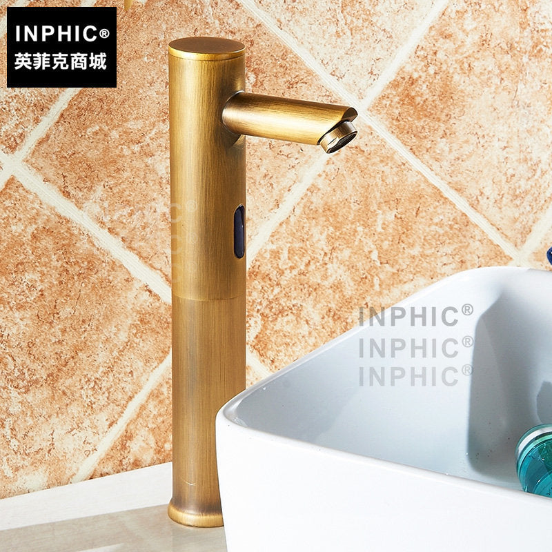 INPHIC-歐式仿古全自動感應水龍頭全銅復古單冷龍頭冷熱紅外線感應洗手器