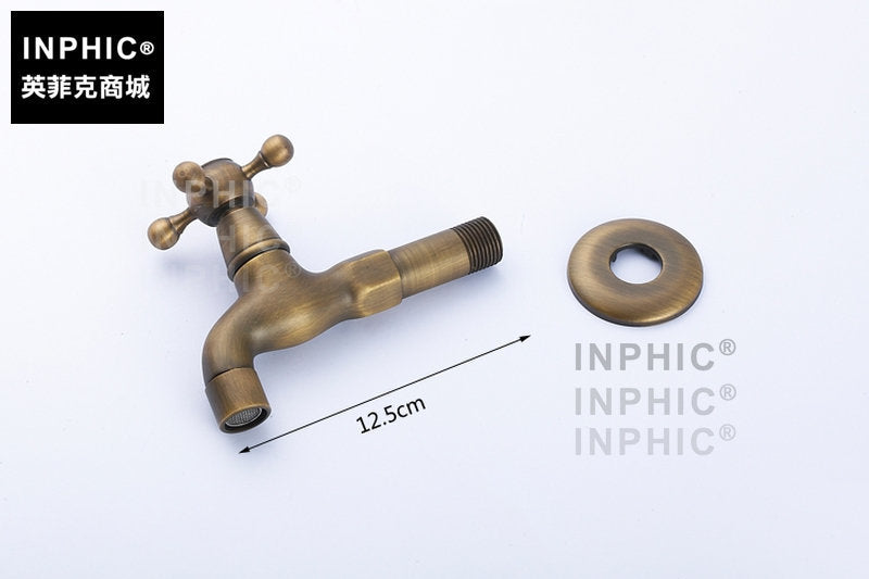INPHIC-歐式田園仿古全銅拖把池水龍頭 復古快開水嘴加厚單冷洗衣池龍頭