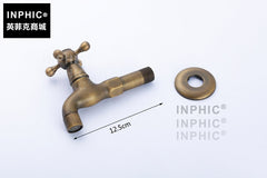 INPHIC-歐式田園仿古全銅拖把池水龍頭 復古快開水嘴加厚單冷洗衣池龍頭