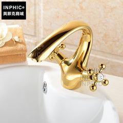 INPHIC-歐式水龍頭 金色龍頭 美式全銅 臺盆臉盆 仿古水龍頭