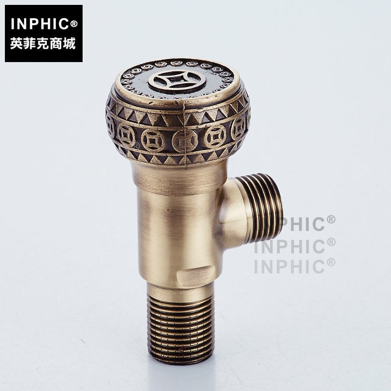INPHIC-仿古全銅加厚角閥 歐式全銅冷熱通用高壓三角閥八字閥止水閥