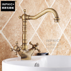 INPHIC-全銅 仿古水龍頭 臉盆 雙把冷熱水龍頭 單孔復古臺下盆龍頭