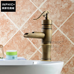 INPHIC-仿古水龍頭 冷熱水龍頭 瀑布龍頭 洗臉盆龍頭冷熱 衛浴
