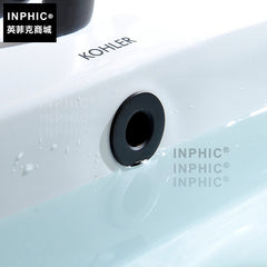 INPHIC-衛浴黑色仿古色金色銅制溢水孔蓋裝飾蓋環亮銀色臉盆簡易配件
