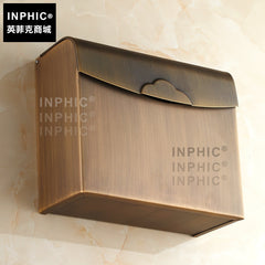 INPHIC-全銅廁紙盒 仿古廁紙架 四方廁紙盒 歐式紙架 浴室防水紙盒