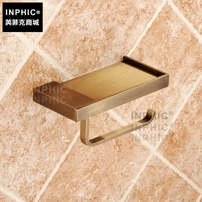 INPHIC-全銅紙巾架盒仿古防水擦手紙盒架創意卷紙器 廁所衛生紙盒